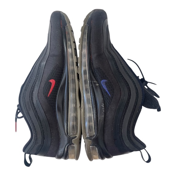2017 Nike Air Max 97 Ultra Premium Black Rush Blue & Red Running Size 9 - Picture 2 of 8